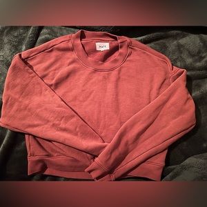 MATE the Label Cropped Sweatshirt in Tobacco